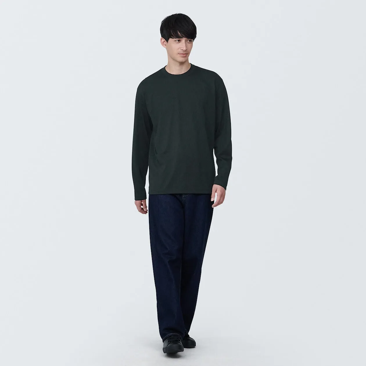 Jersey Crewneck Long Sleeve T-Shirt