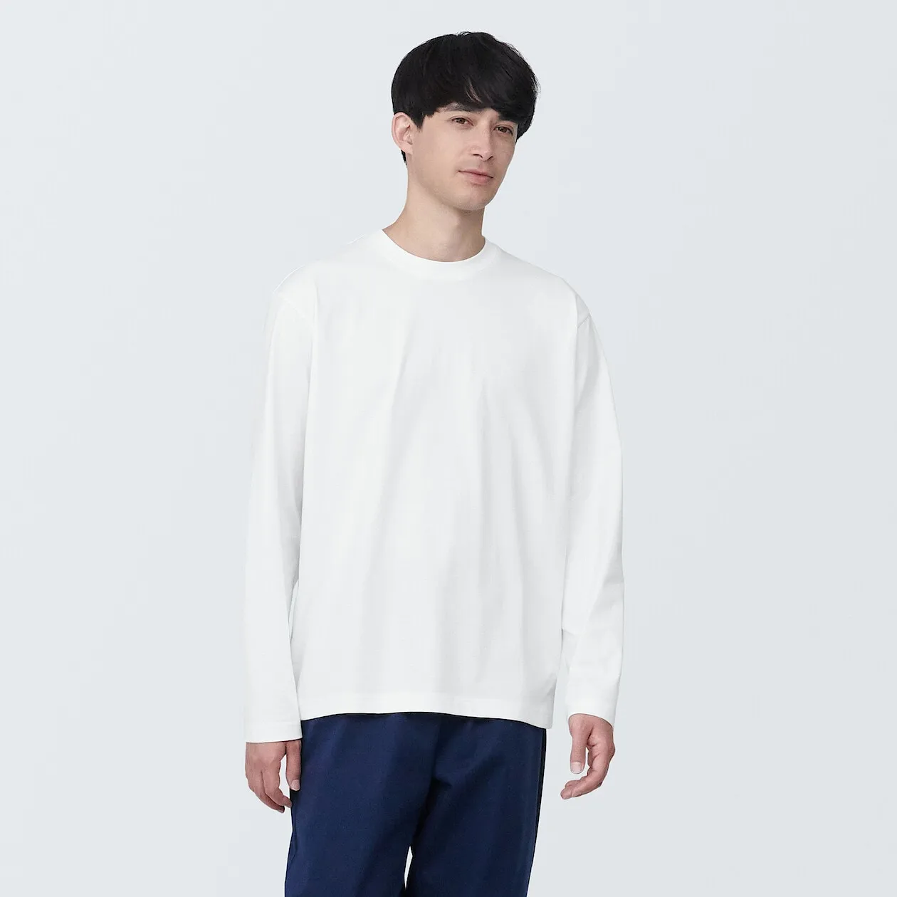 Jersey Crewneck Long Sleeve T-Shirt