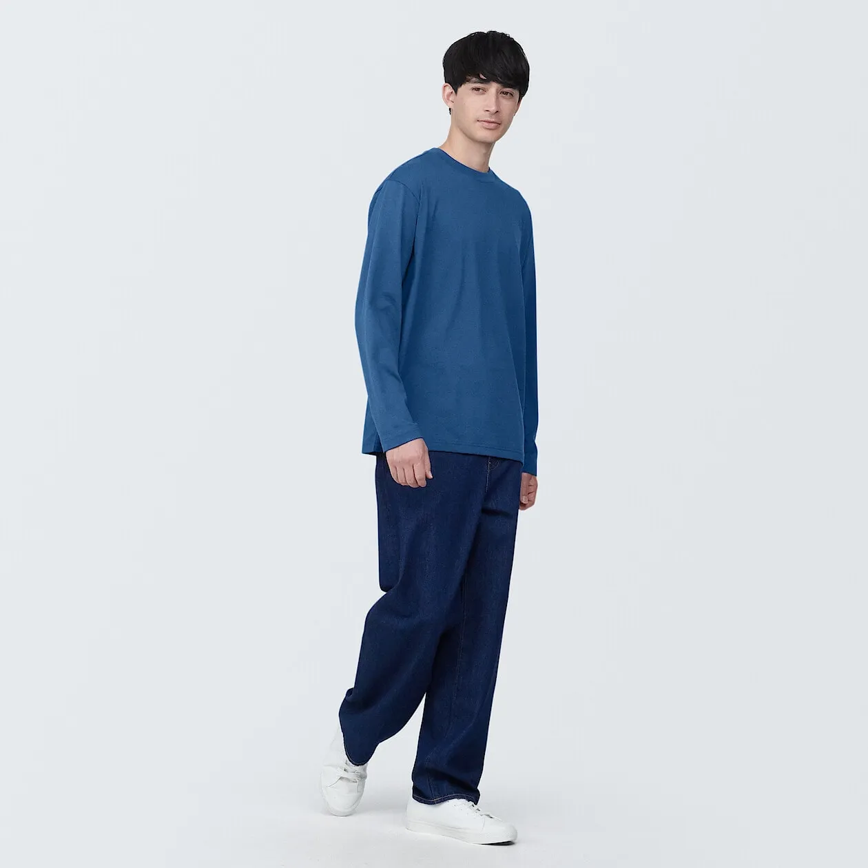 Jersey Crewneck Long Sleeve T-Shirt