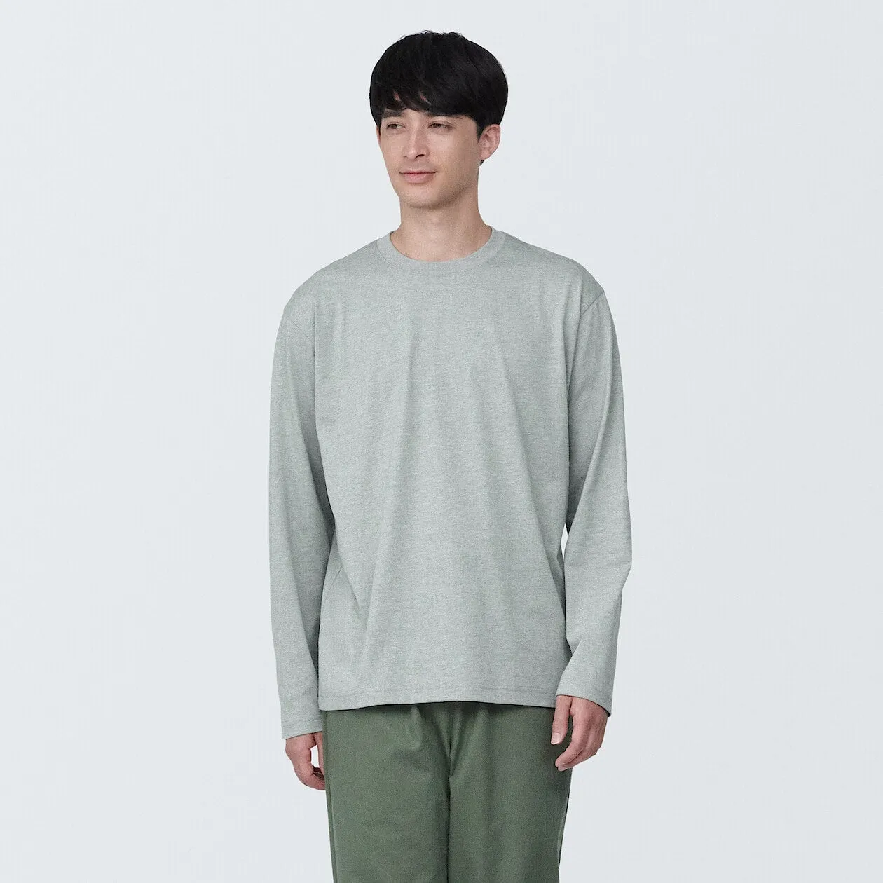 Jersey Crewneck Long Sleeve T-Shirt