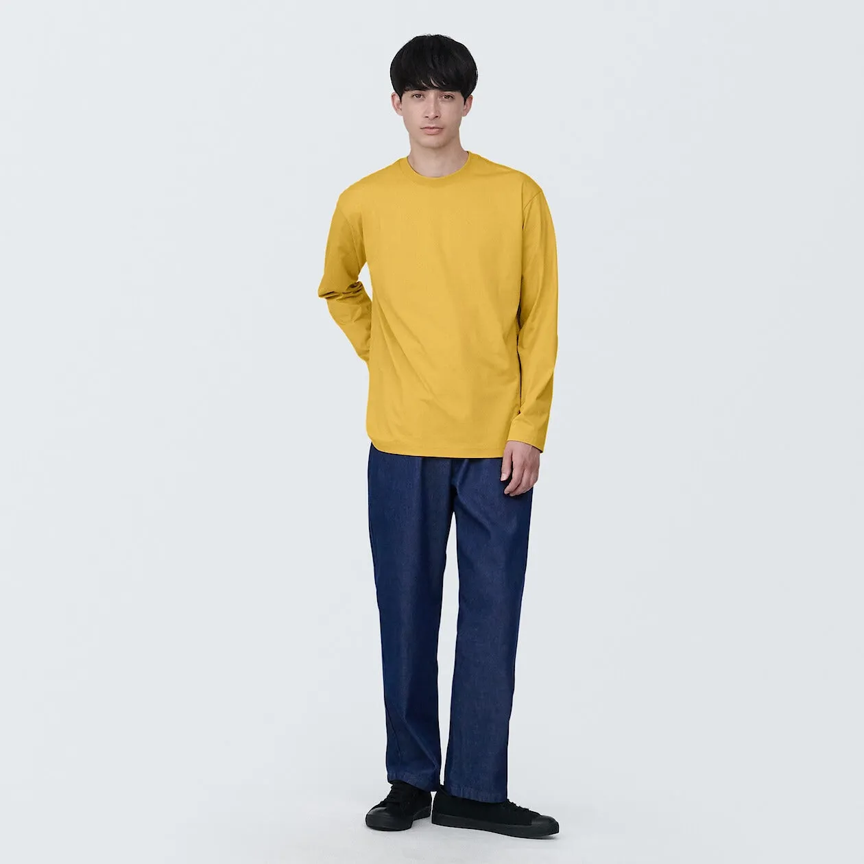 Jersey Crewneck Long Sleeve T-Shirt