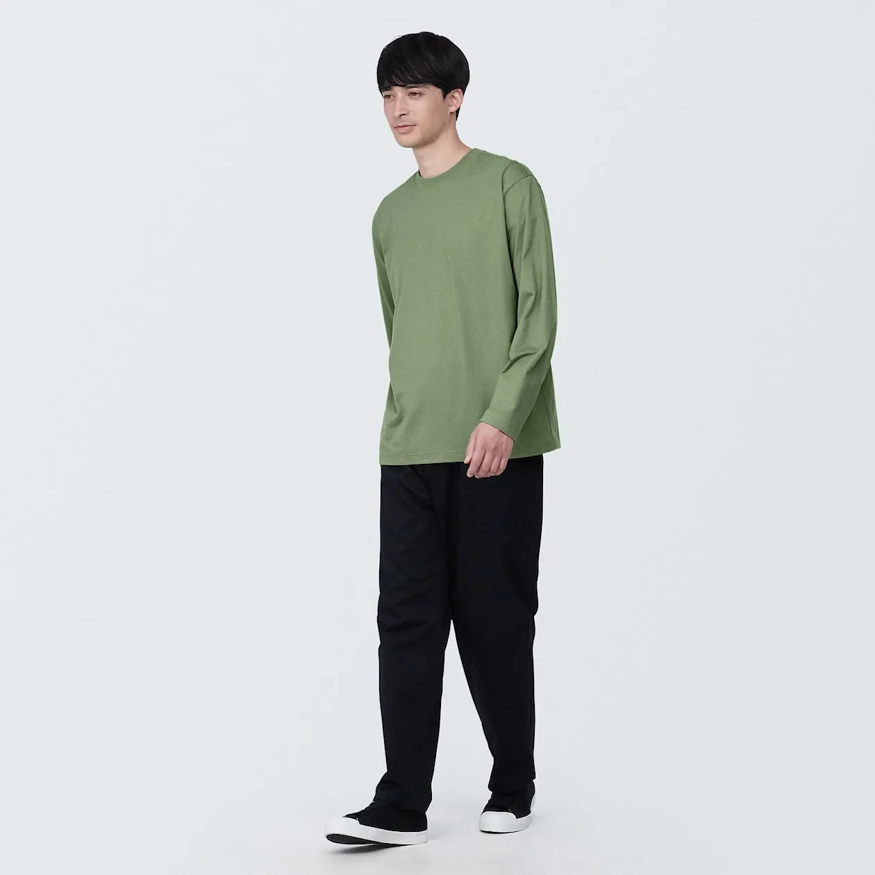 Jersey Crewneck Long Sleeve T-Shirt