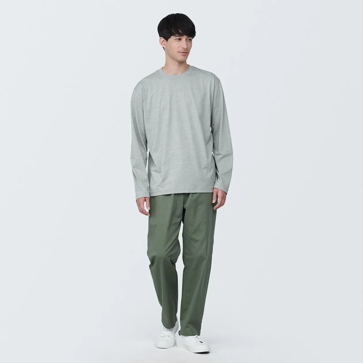 Jersey Crewneck Long Sleeve T-Shirt