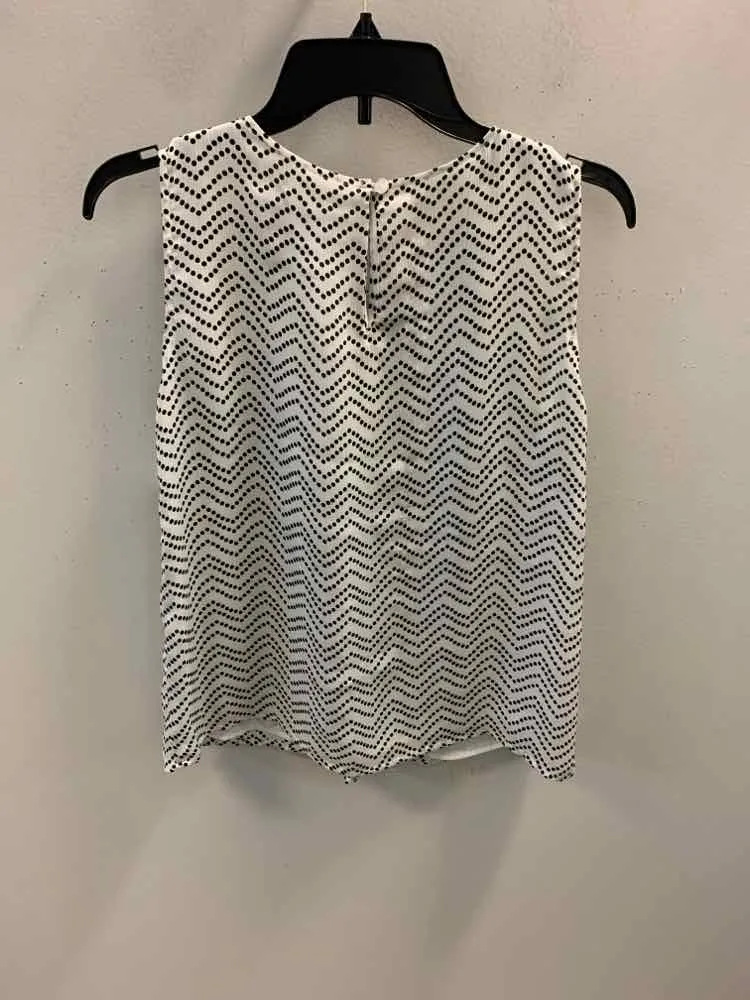 JONES STUDIO Tops Size S BLK/WHT Polka Dot TOP