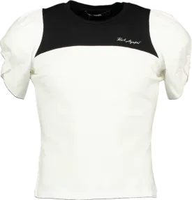 Karl Lagerfeld Black and White logo T-Shirt UK S