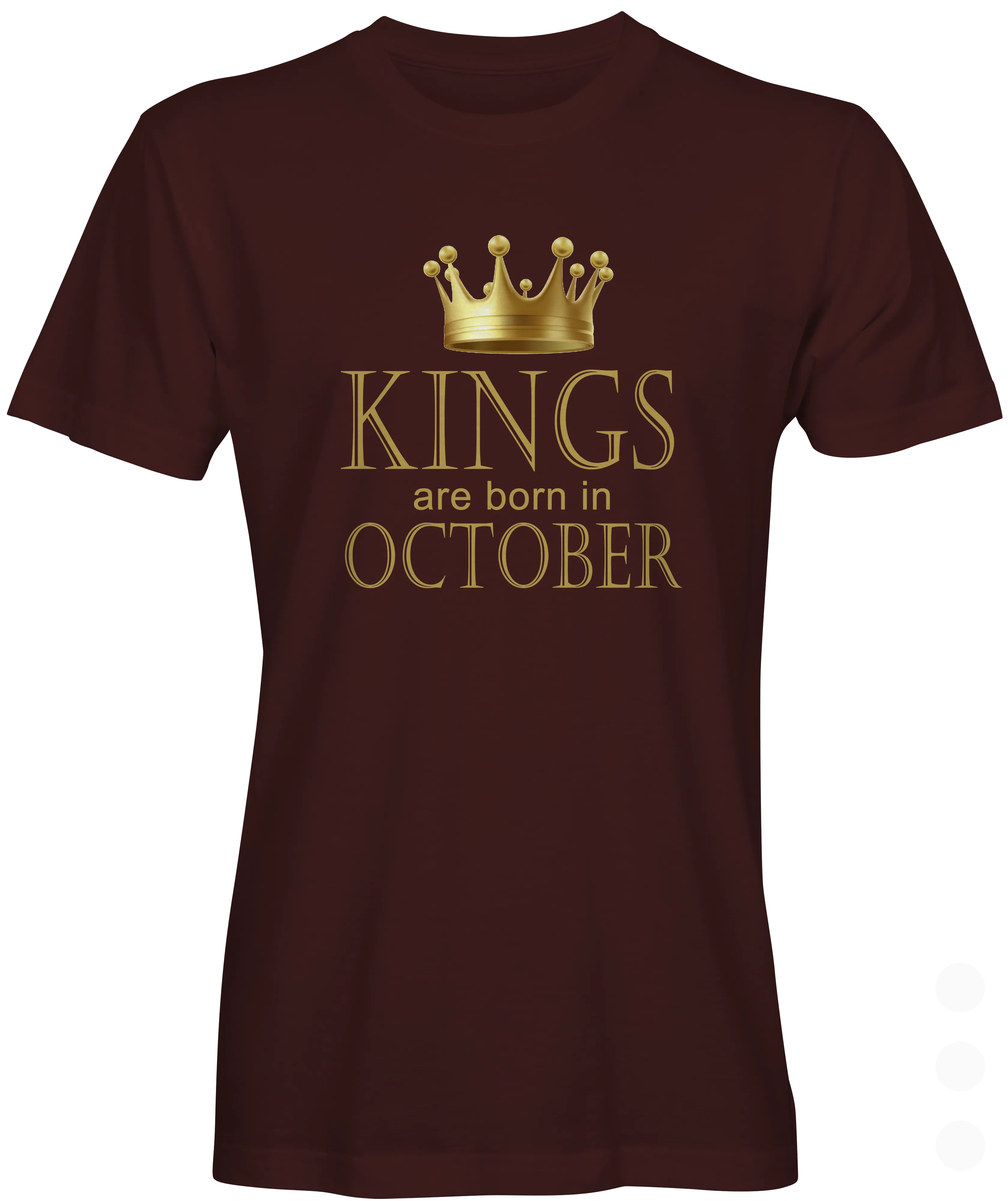 Kings Are Born in October Birthday Graphic T-shirt