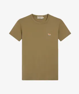 Kitsune Fitted Tee Profile Fox Patch Khaki