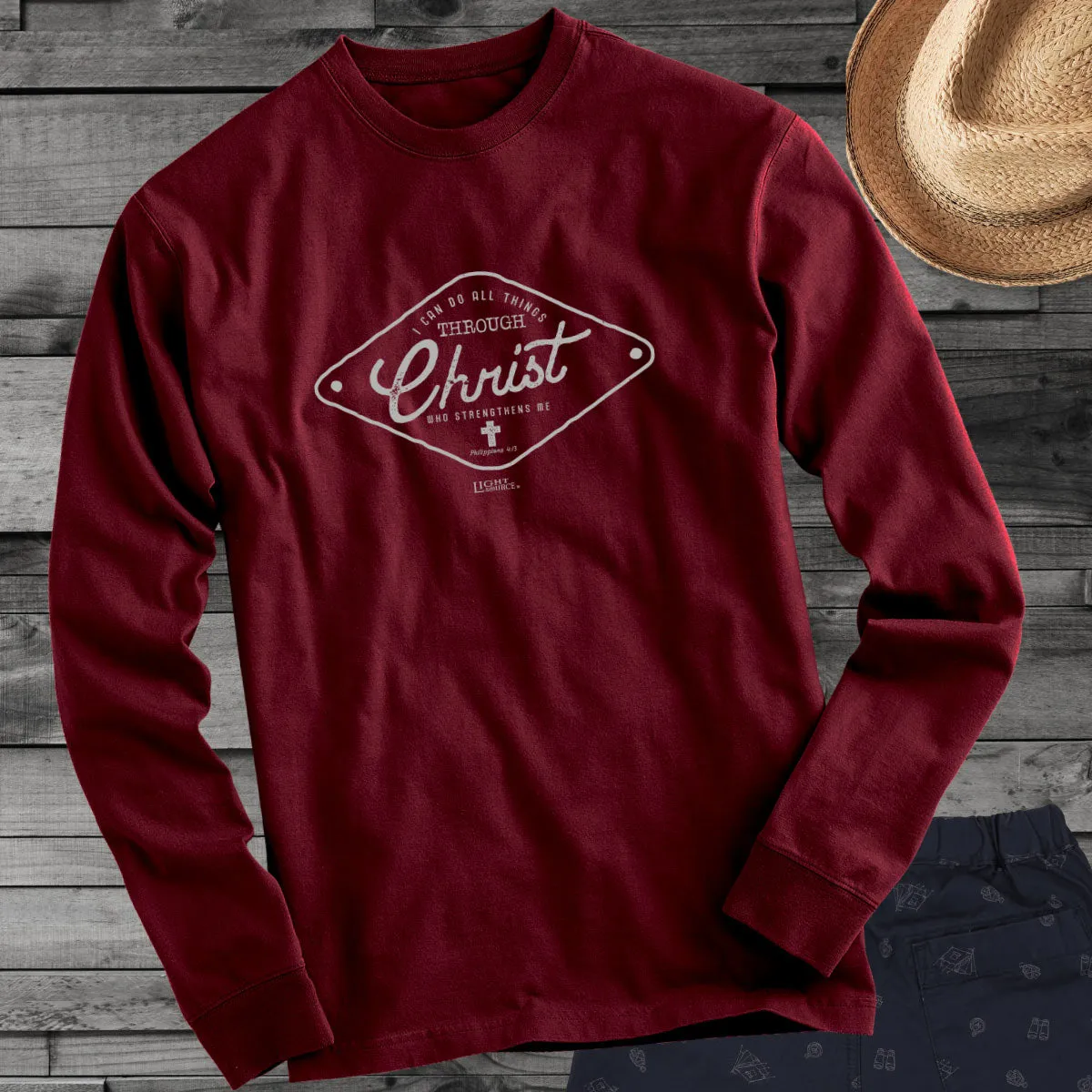 Light Source Mens Long Sleeve T-Shirt All Things Badge