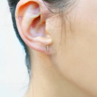 <!--ER269-->polkadot trio stud earrings