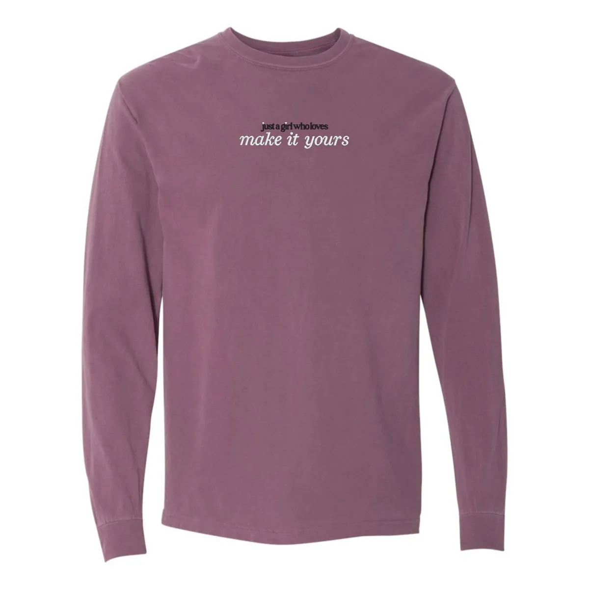 Make It Yours™ 'Just A Girl Who Loves' Long Sleeve T-Shirt