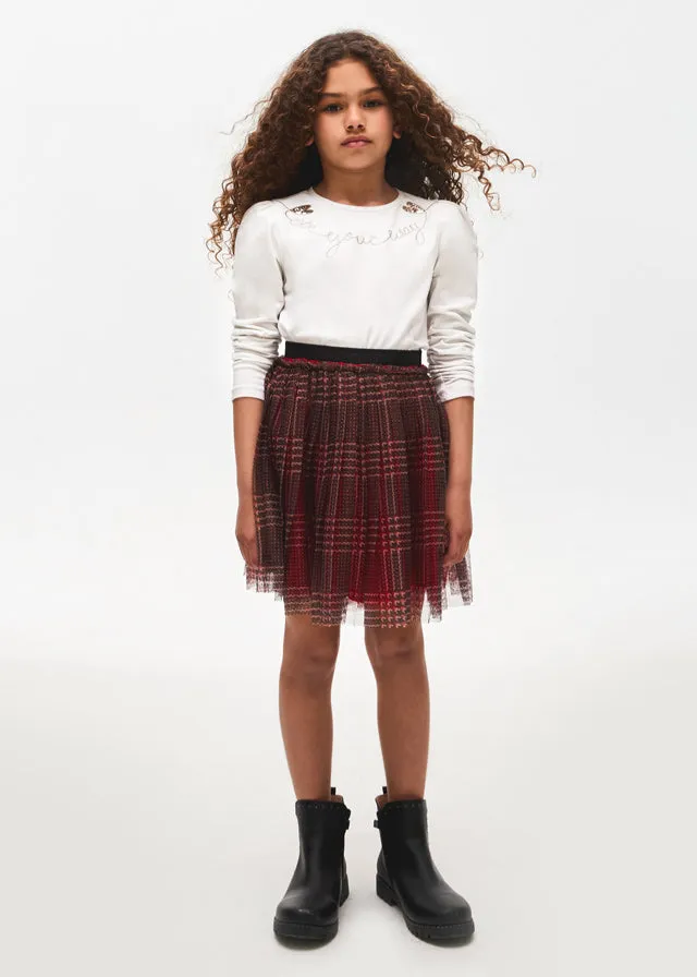 Mayoral 7041 052 - Natural Long Sleeve T-Shirt
