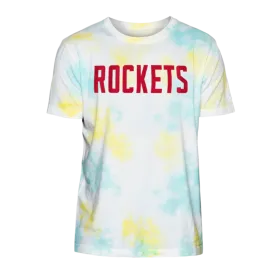 Men's Houston Rockets New Era Apparel Tie Dye Splatter Print T-Shirt