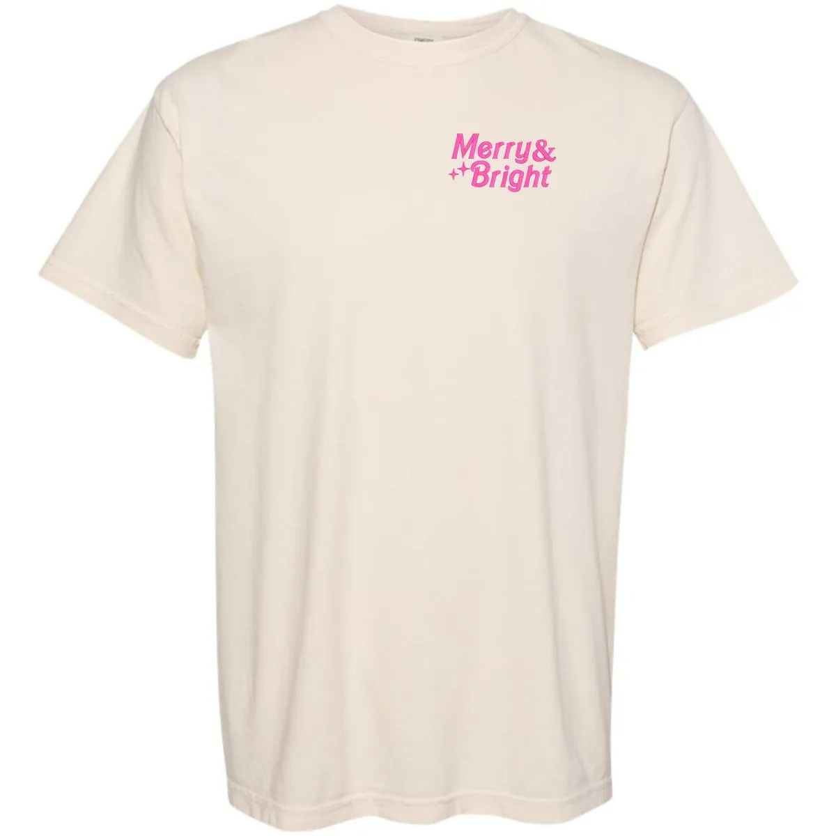 'Merry & Bright' Embroidered Tee