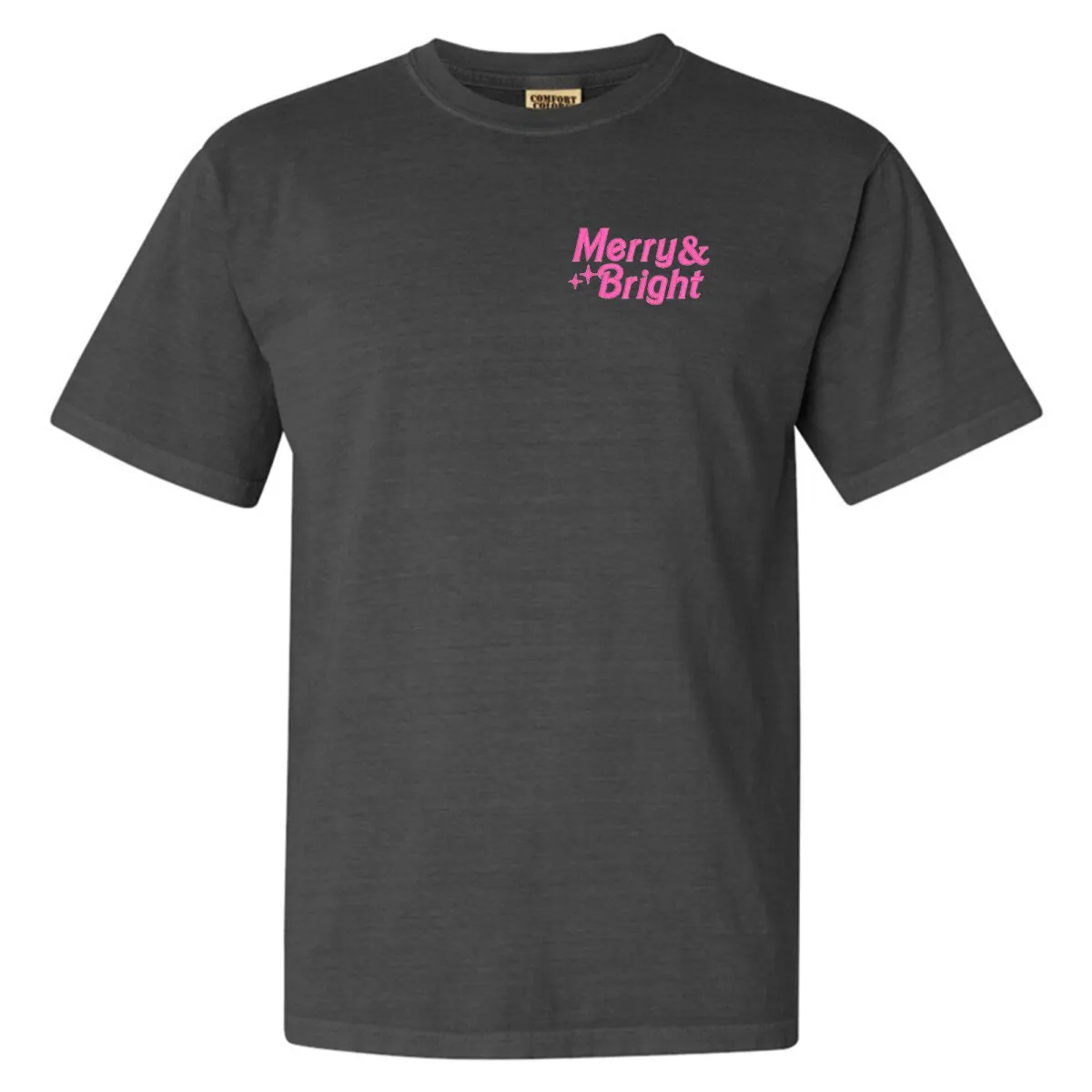 'Merry & Bright' Embroidered Tee