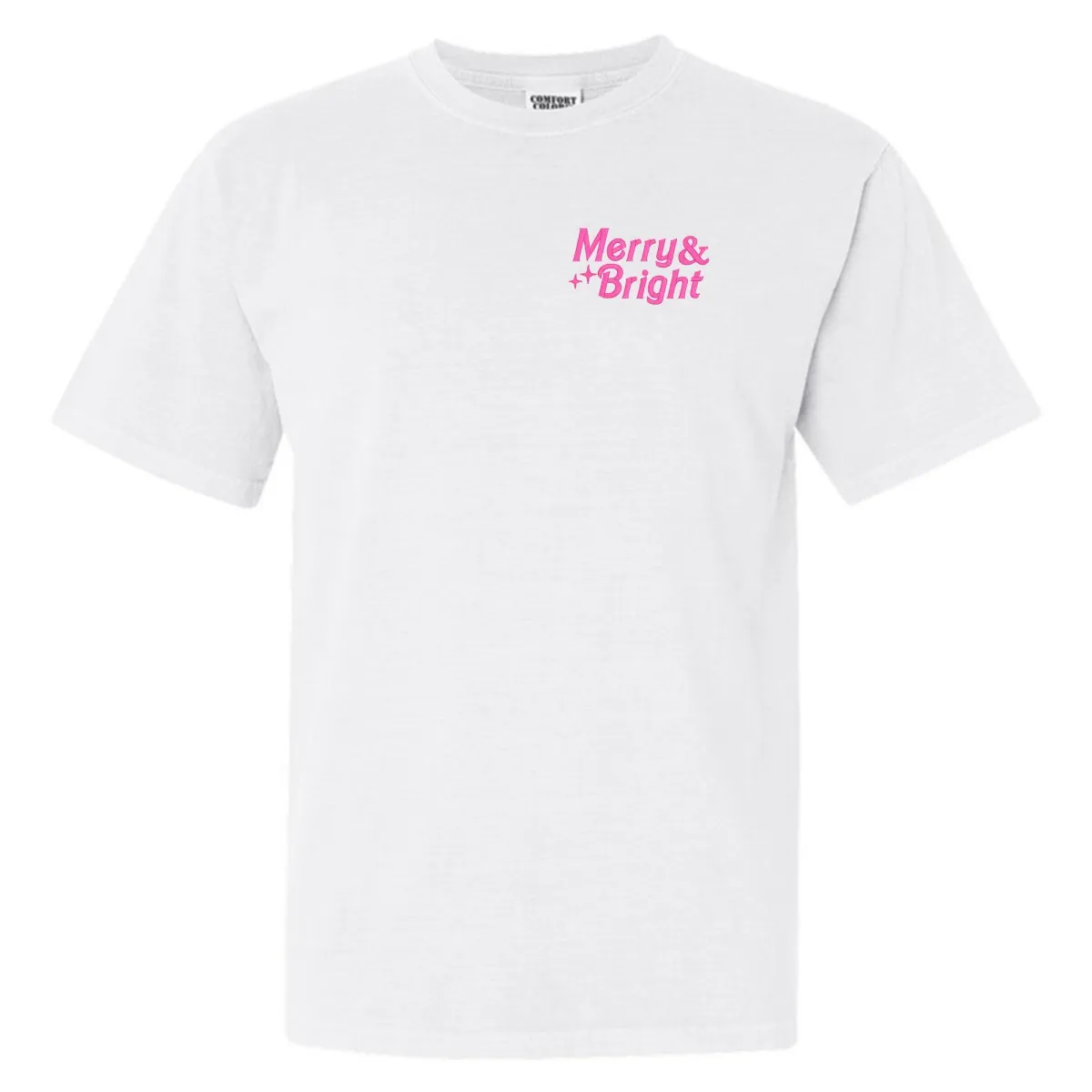 'Merry & Bright' Embroidered Tee