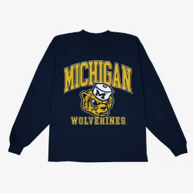 Michigan Wolverines Big Logo L/S Tee