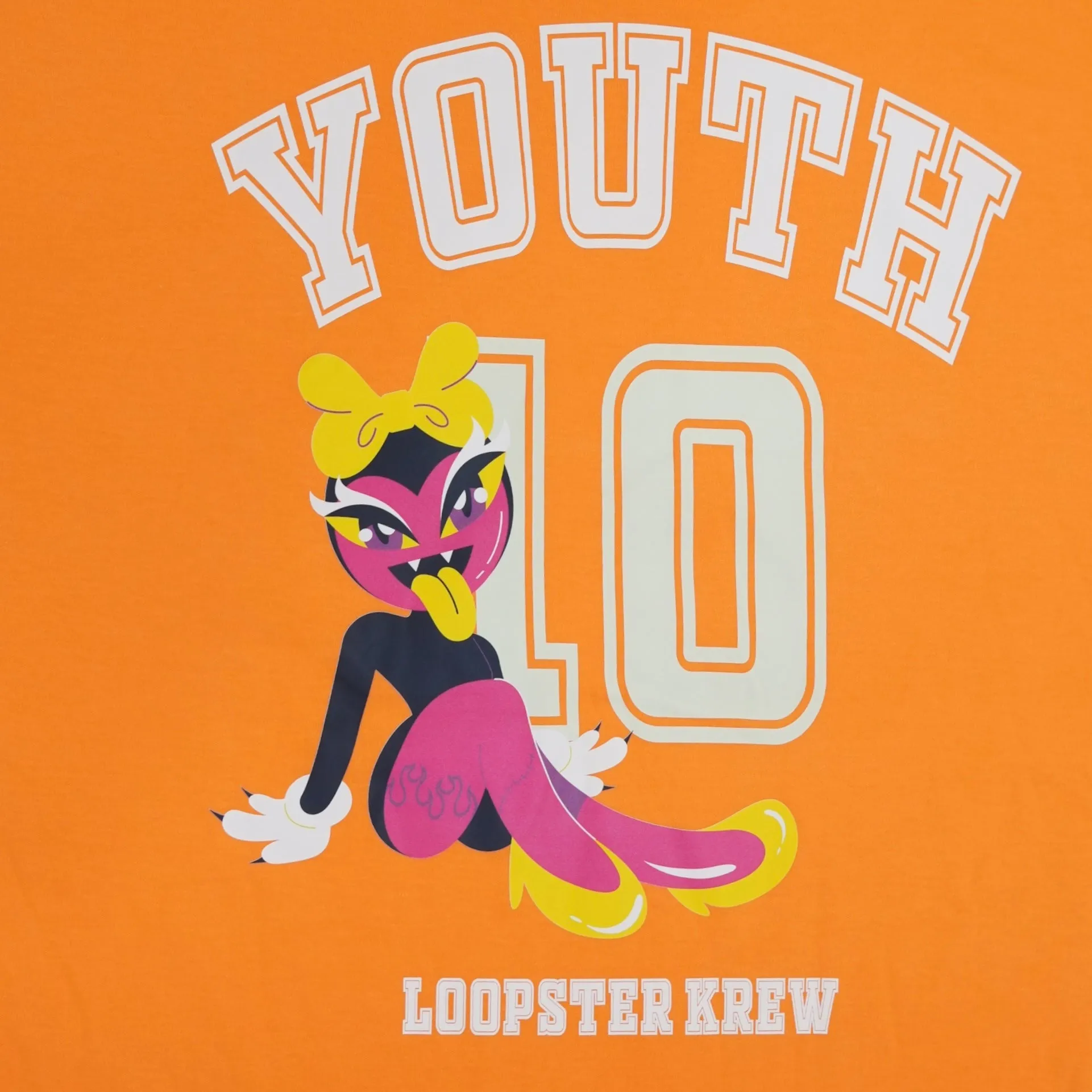 Orange Unisex Youth 10 Relaxed Fit T-shirt