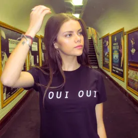 OUI OUI, BABY TEE - SORT