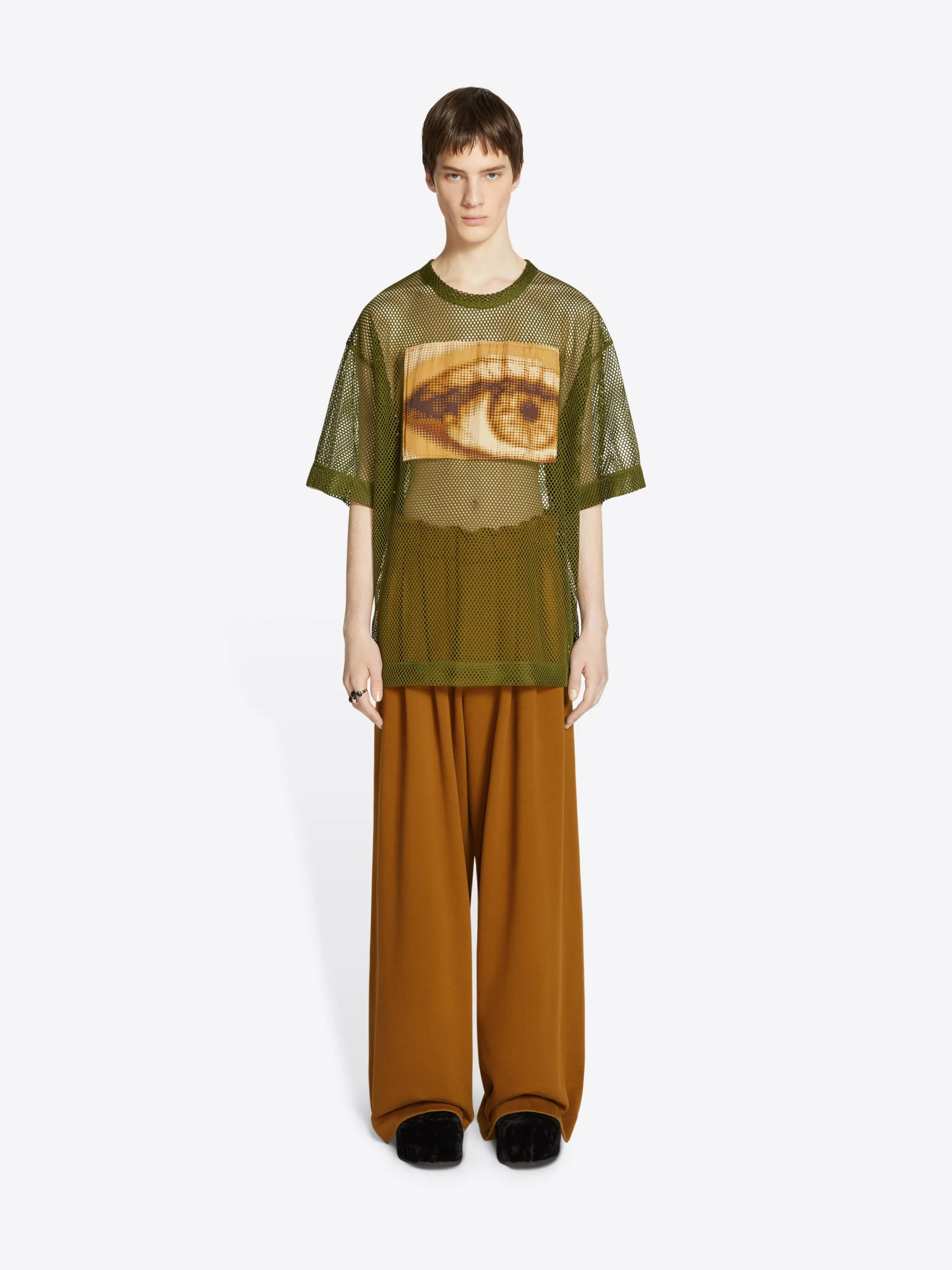 Patch mesh tee