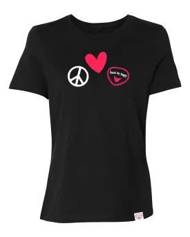 Peace Love & ACE Embroidered Women's T-Shirt