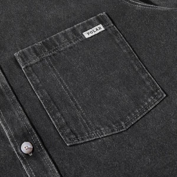 Polar - Mike L/S Denim Shirt - Silver Black