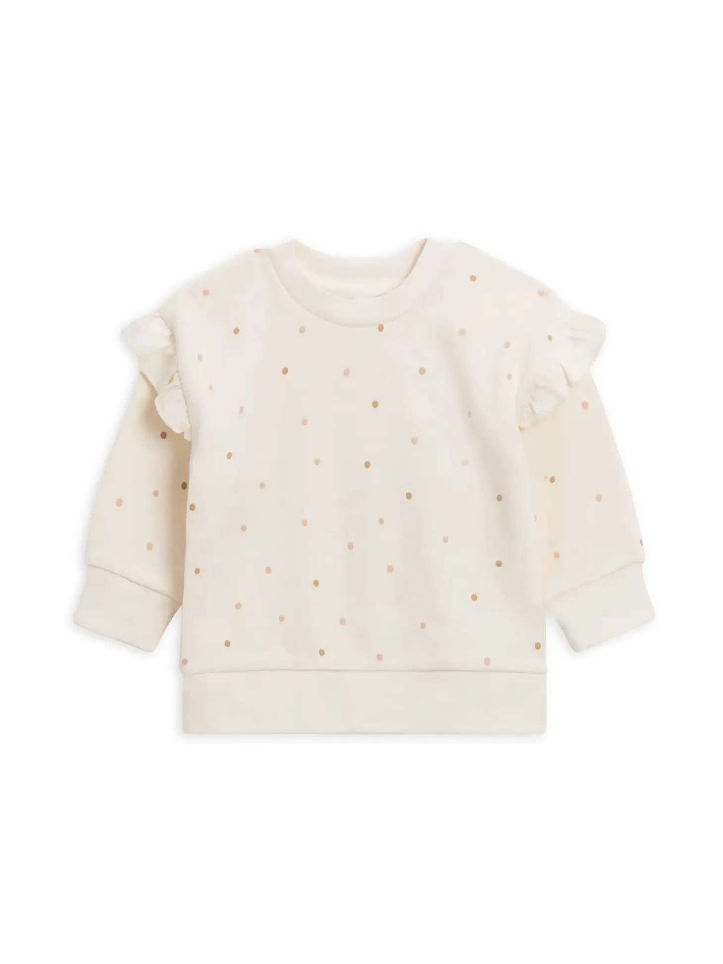 Polka Dot Ruffle Sweatshirt