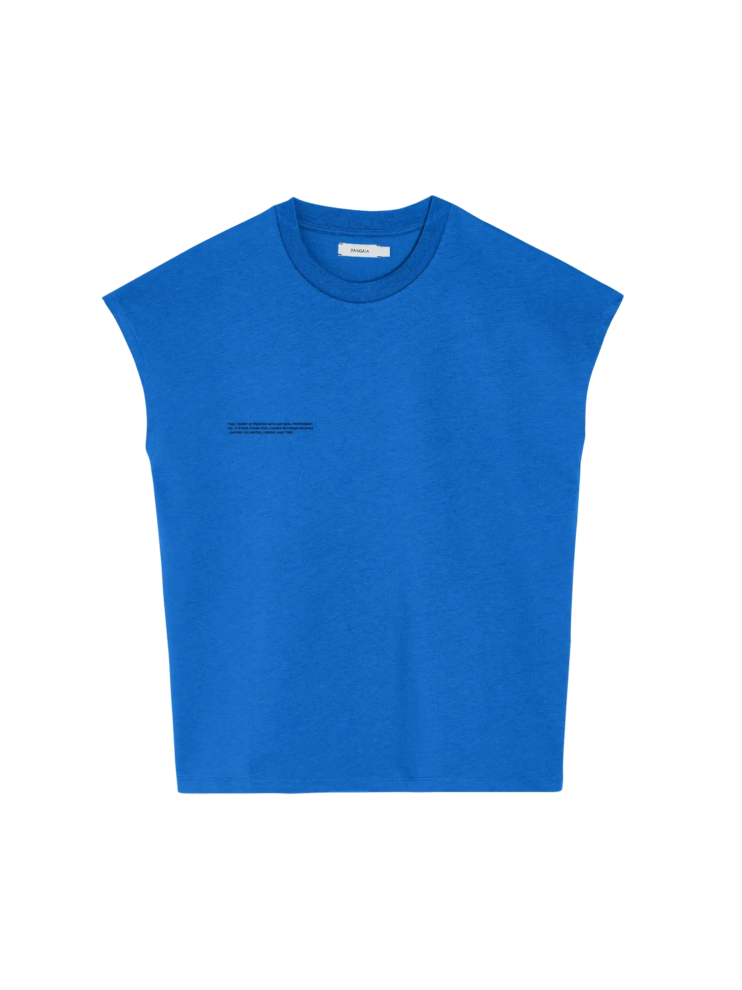 PPRMINT™ Organic Cotton Cropped Shoulder T-shirt Core—cobalt blue
