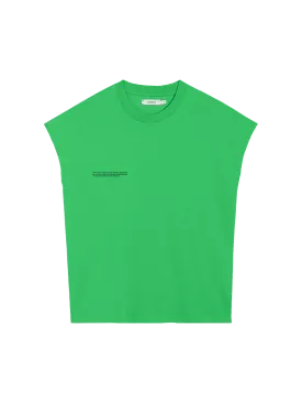 PPRMINT™ Organic Cotton Cropped Shoulder T-shirt Core—jade green