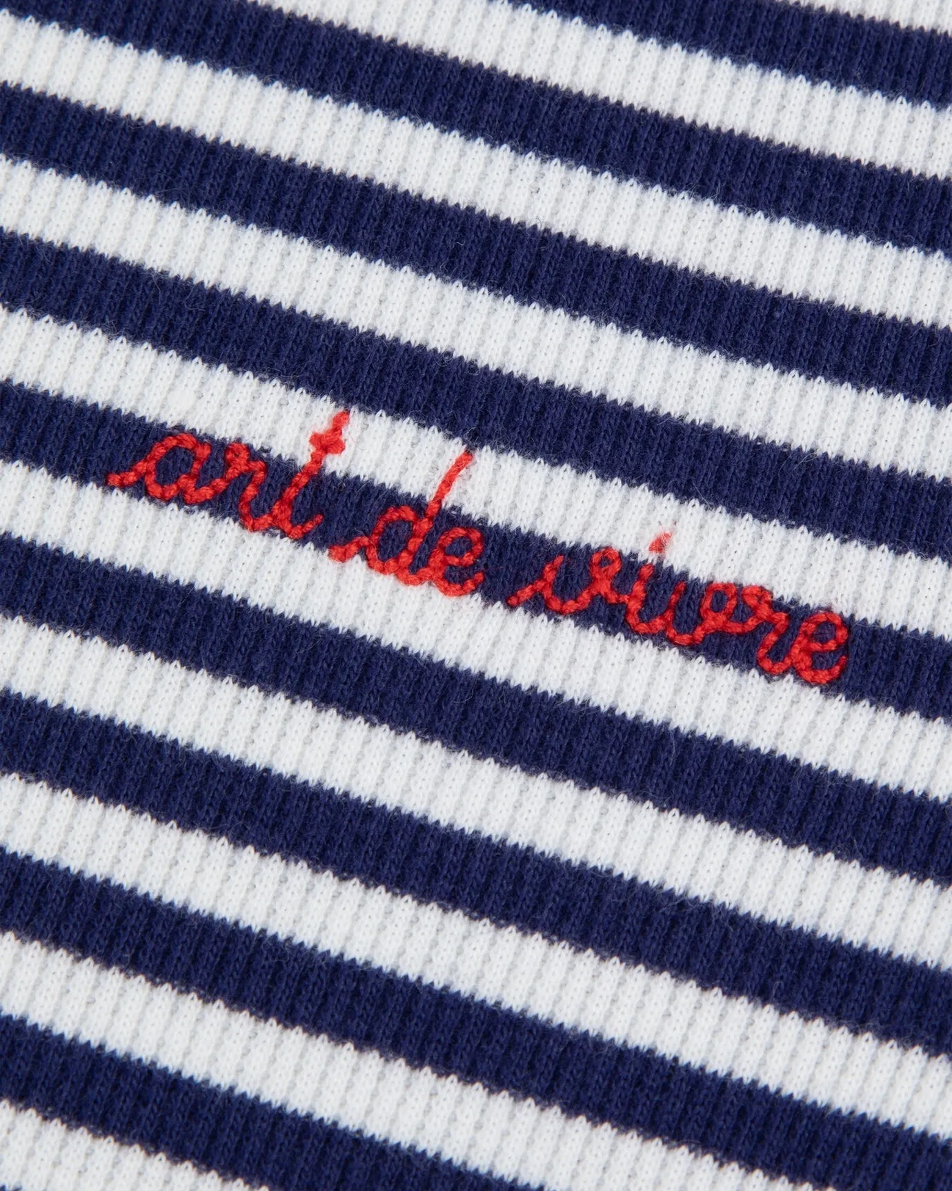 "Art De Vivre" marette ribbed t-shirt