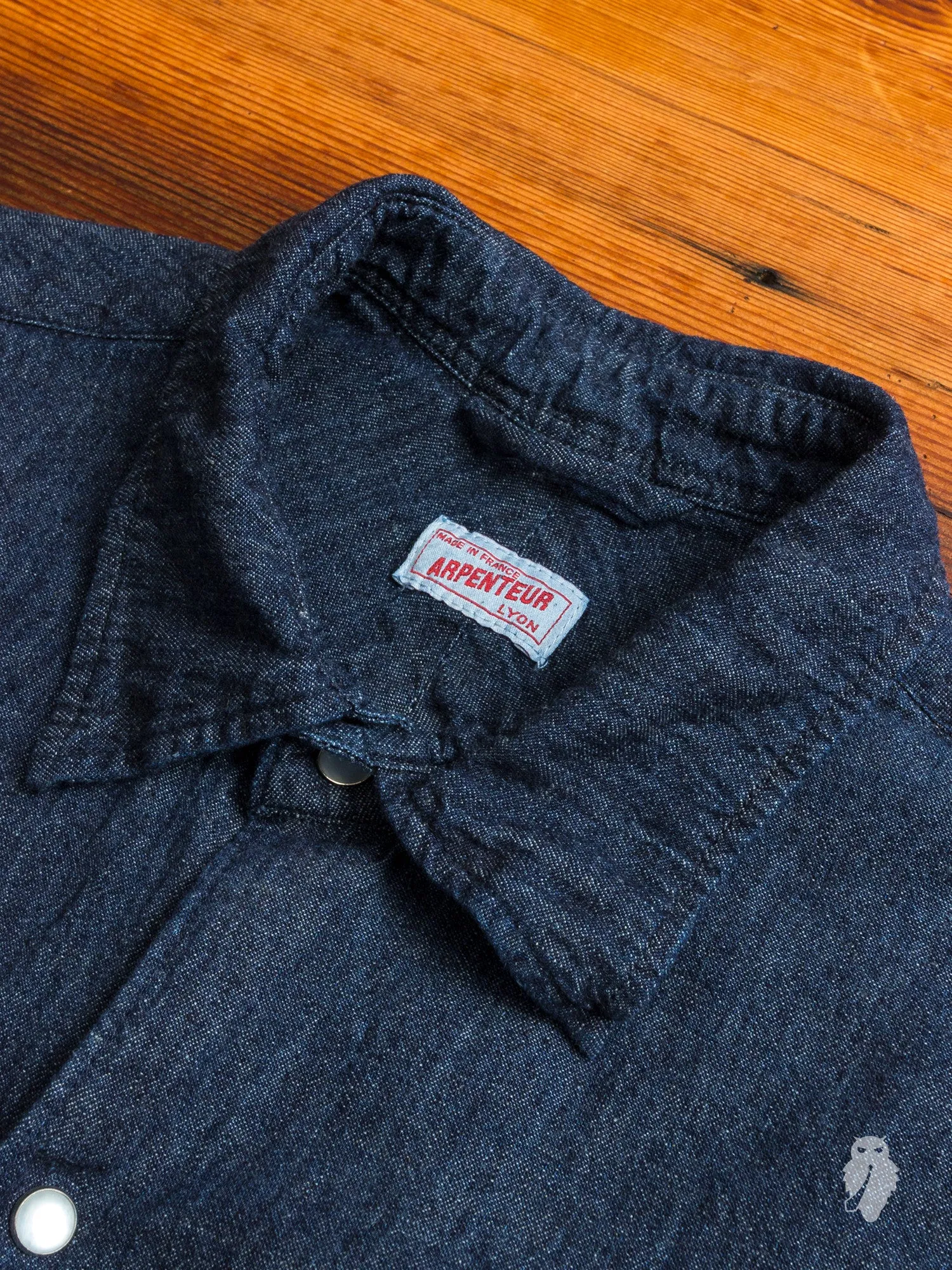 "Ted" Denim Shirt in Washed Indigo