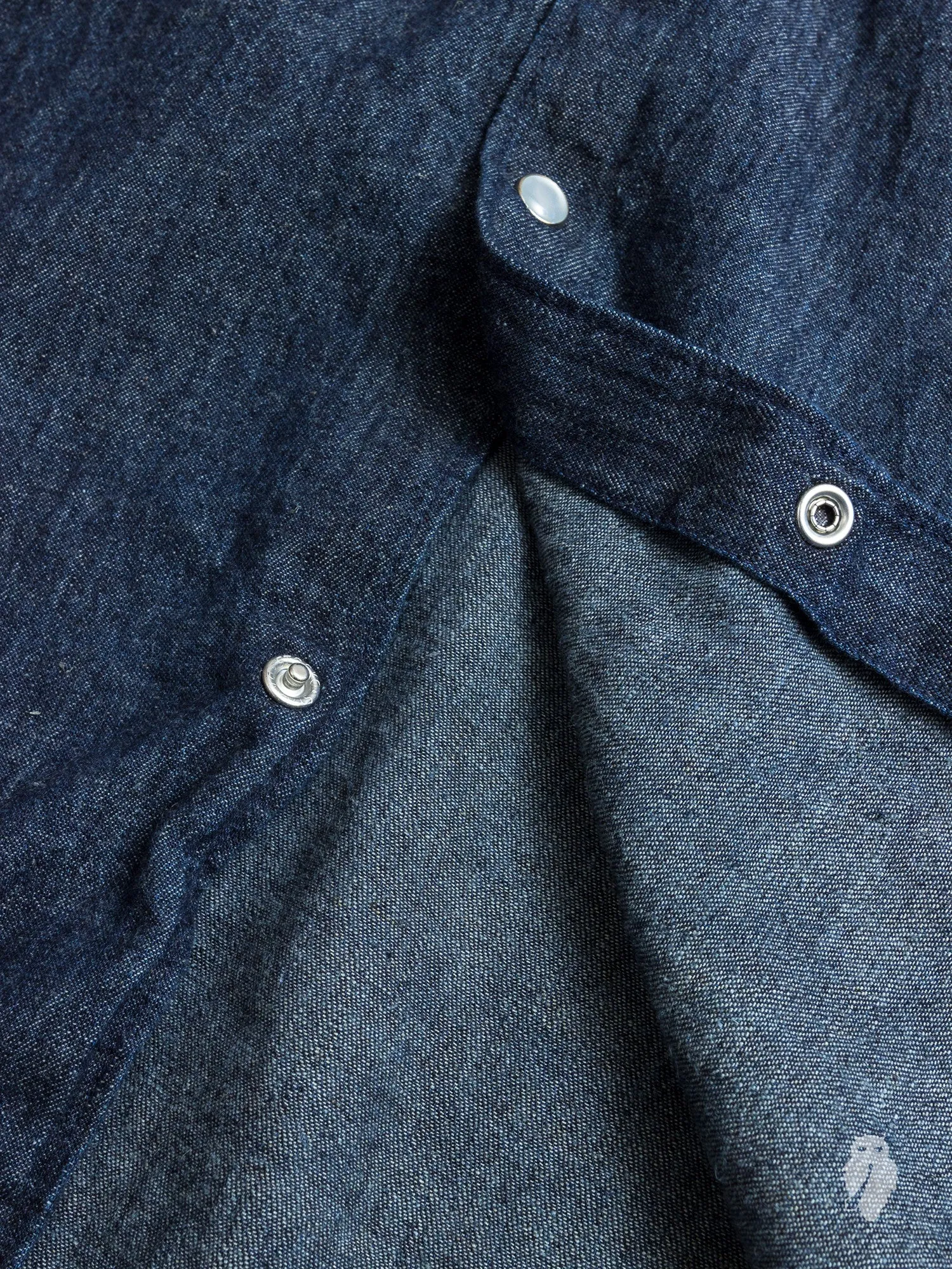 "Ted" Denim Shirt in Washed Indigo