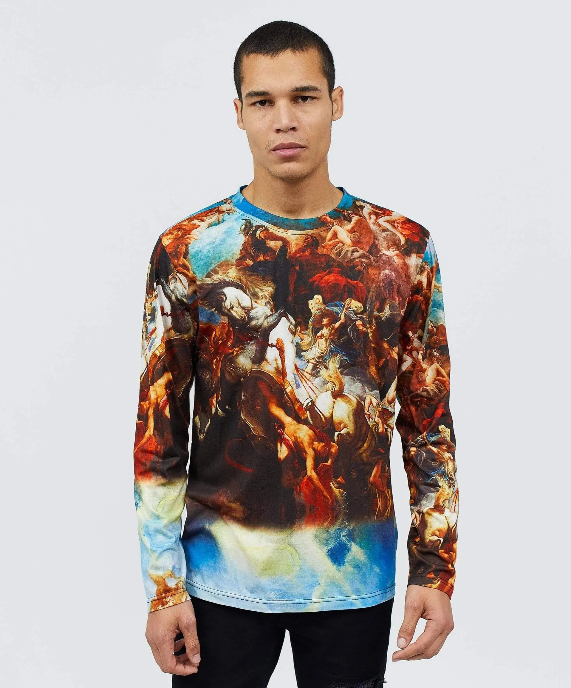 Renaissance Allover Print Long Sleeve Tee