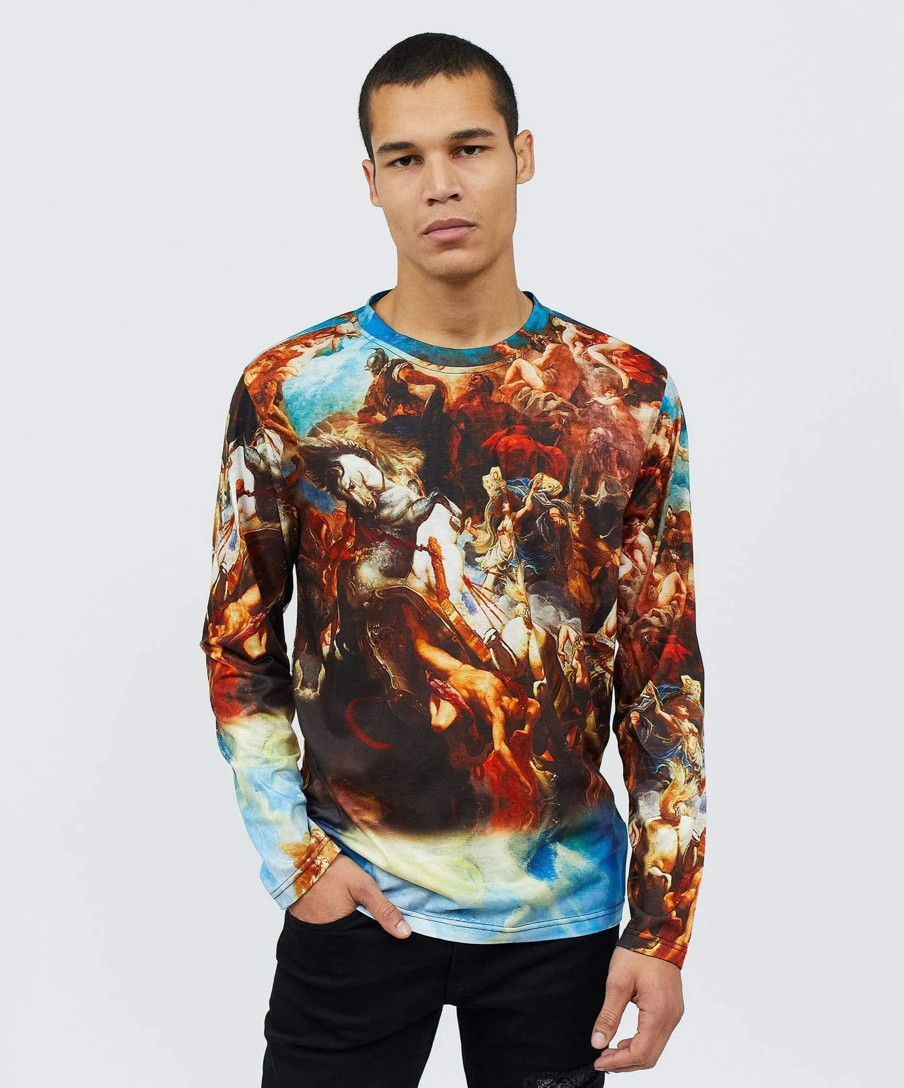 Renaissance Allover Print Long Sleeve Tee