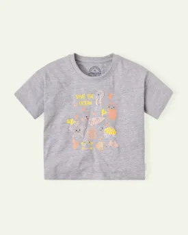 Save The Ocean Boxy Crop T-Shirt
