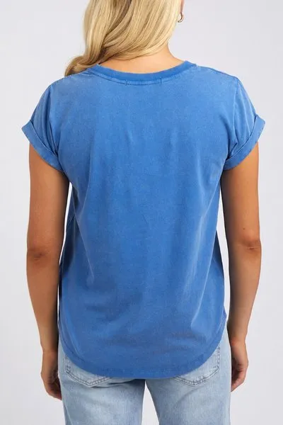 Signature Tee Mid Blue