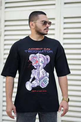 Sneakerjeans Black Teddy Oversize T-Shirt ES84
