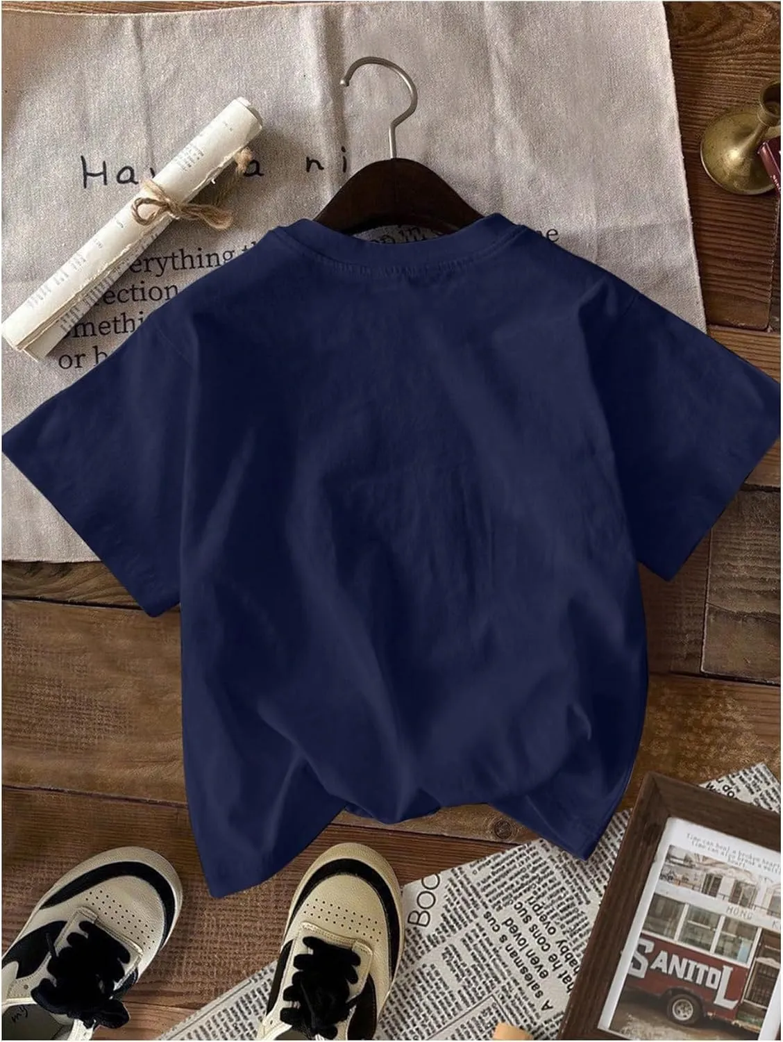 SOLY HUX Women's Letter Graphic Tees Drop Shoulder Short Sleeve Crew Neck Casual T Shirt Tops