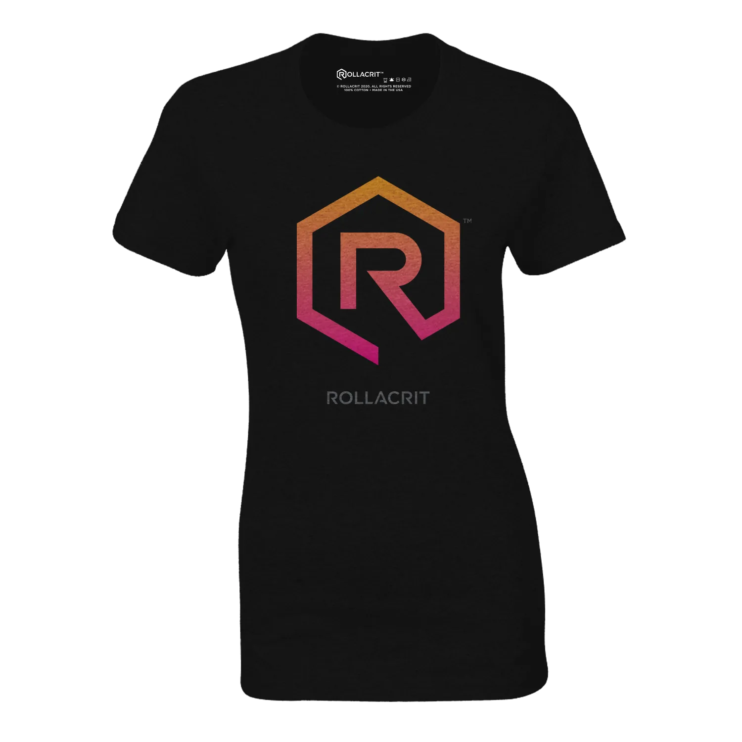 Sunset Orange 1e Rollacrit Fitted T-shirt