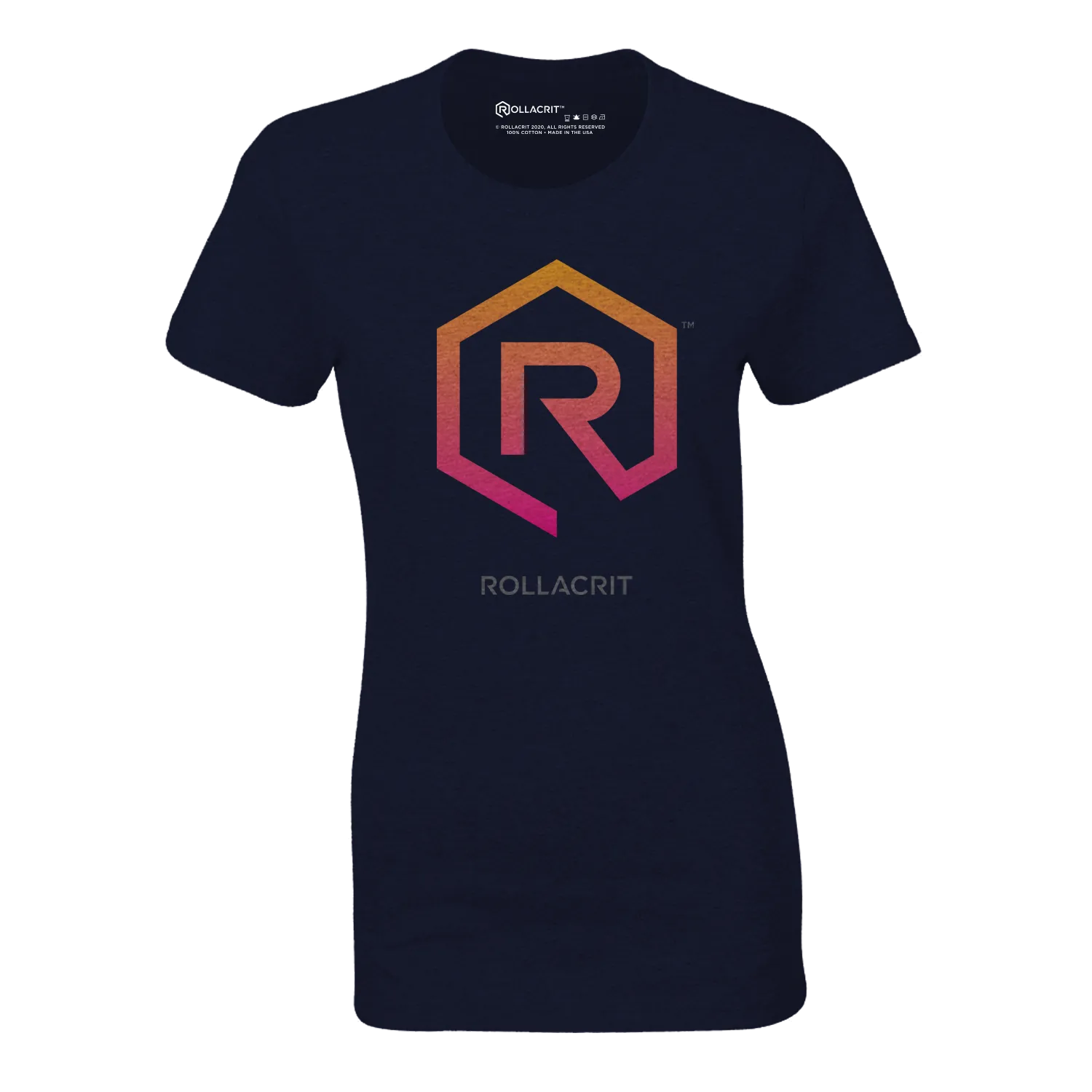 Sunset Orange 1e Rollacrit Fitted T-shirt