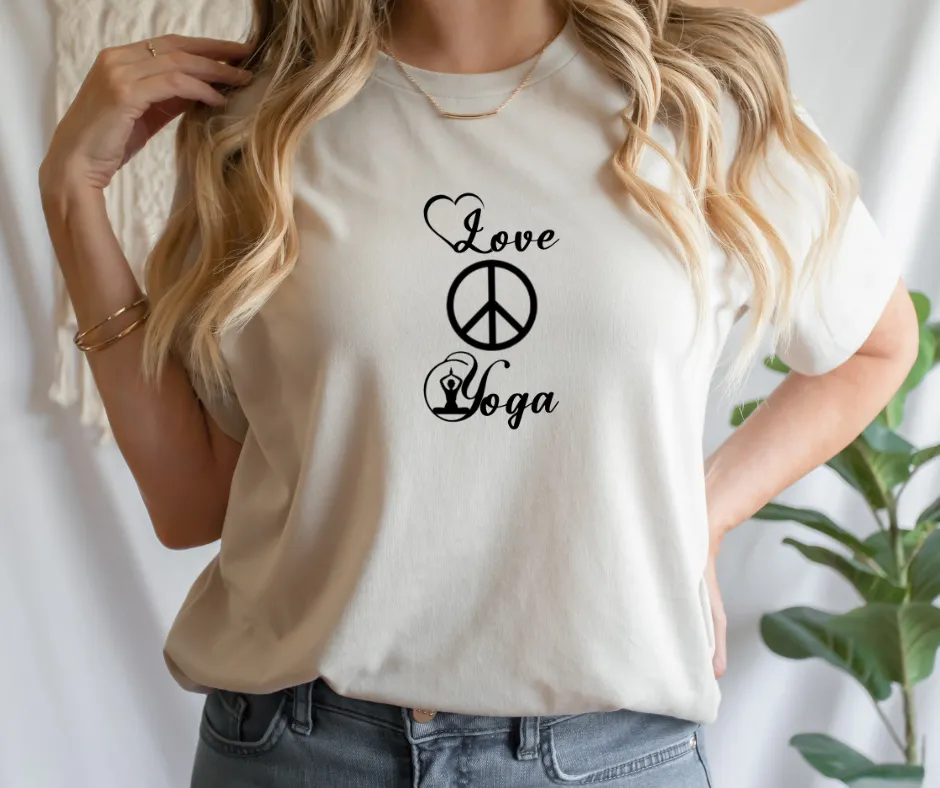 T-Shirt Bio - Love Peace Yoga -