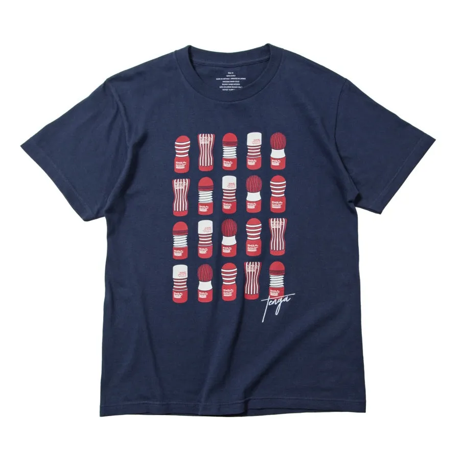 TENGA 20 CUPS T-Shirt [Navy Blue]