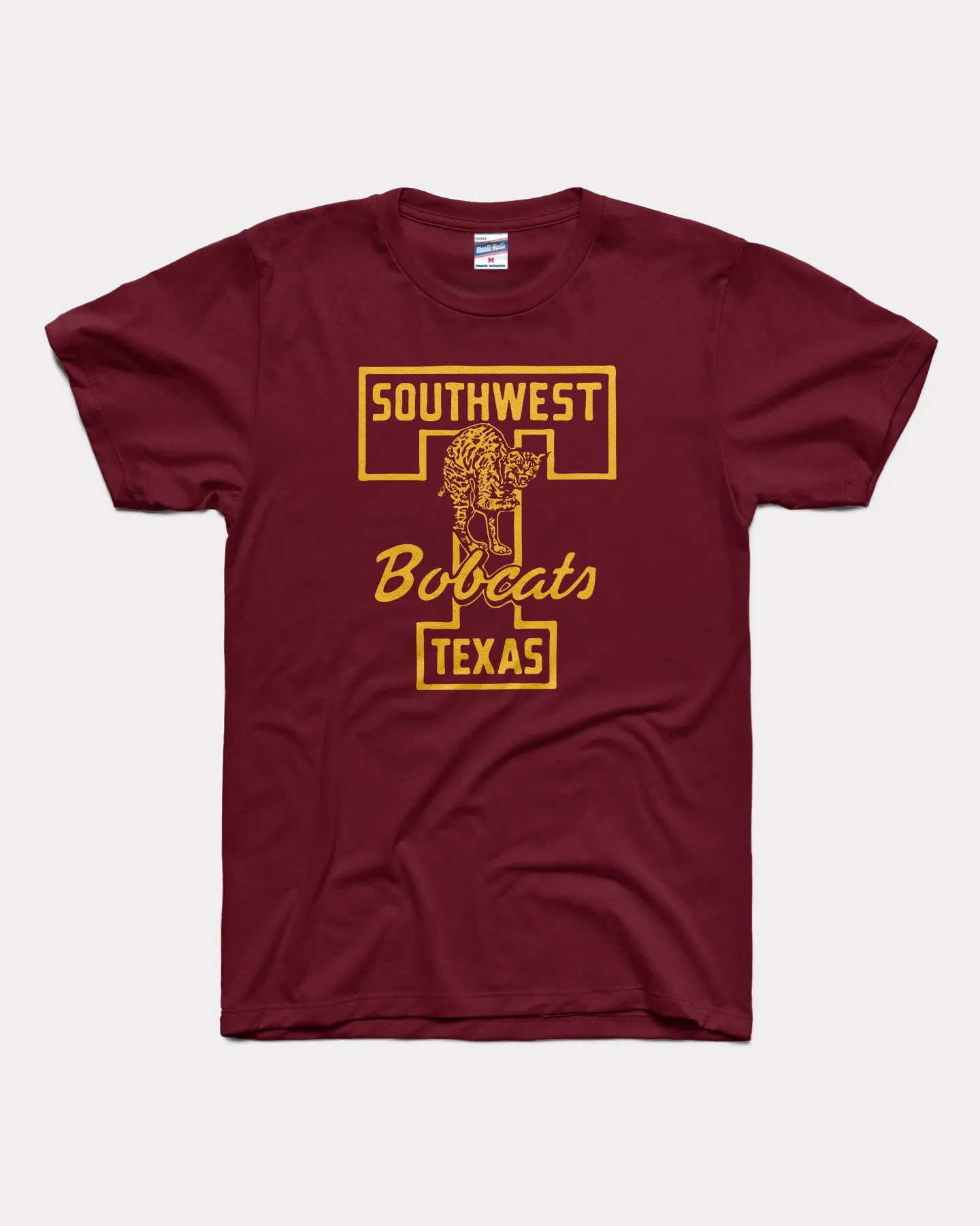 Southwest Maroon Texas State Bobcats Premium Quality T-Shirt