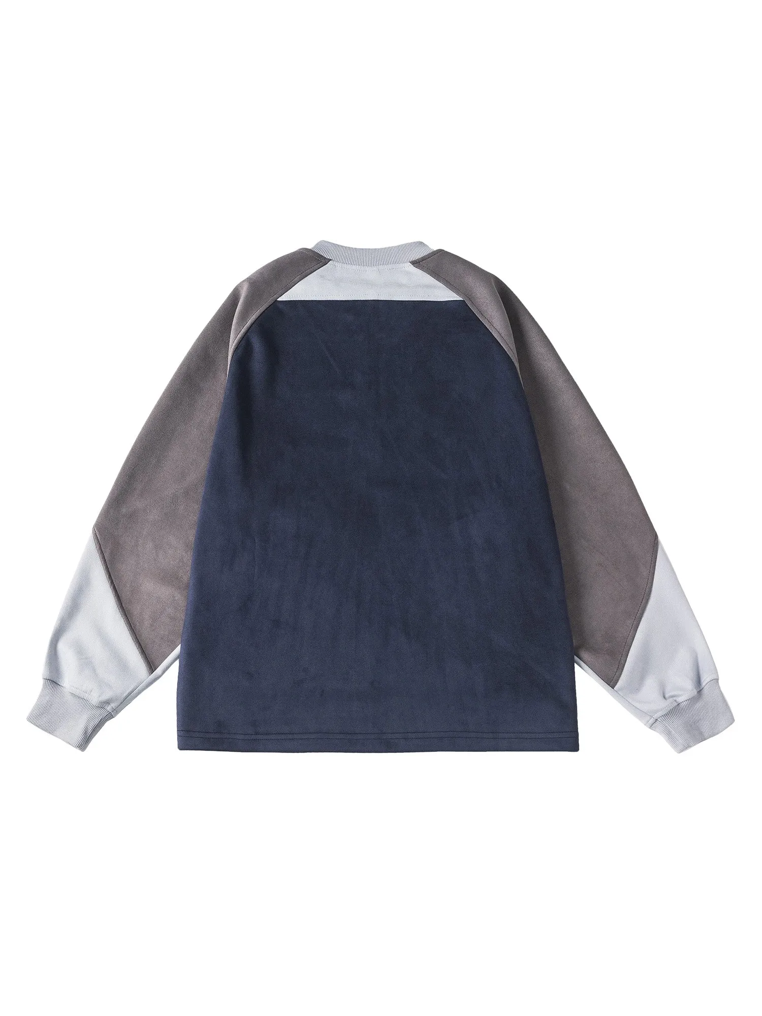 Thesupermade American Retro Patchwork Long-sleeved T-shirt