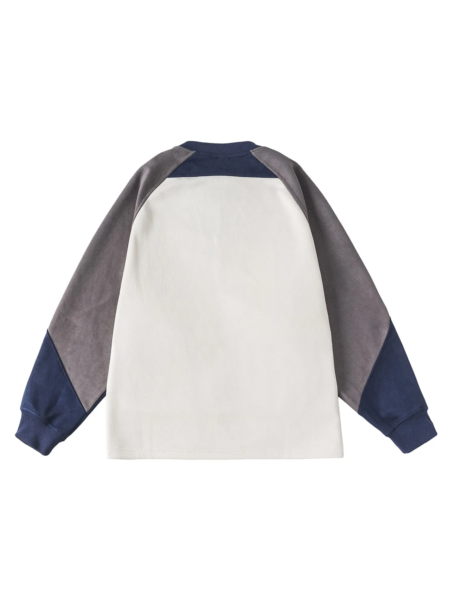 Thesupermade American Retro Patchwork Long-sleeved T-shirt