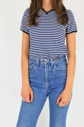 Tommy Hilfiger T-Shirt Blue/White Medium
