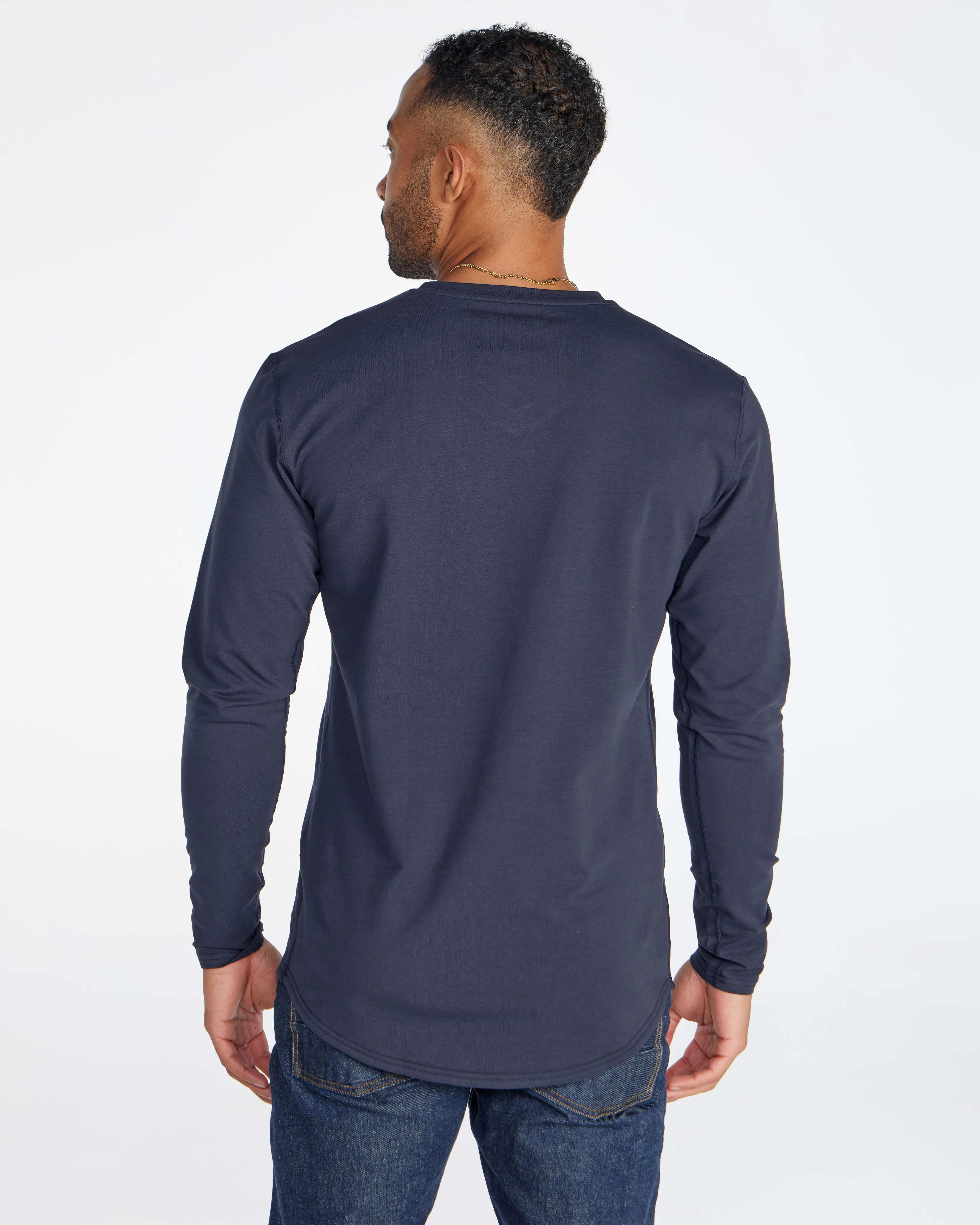 V-Neck Long Sleeve Drop-Cut: LUX