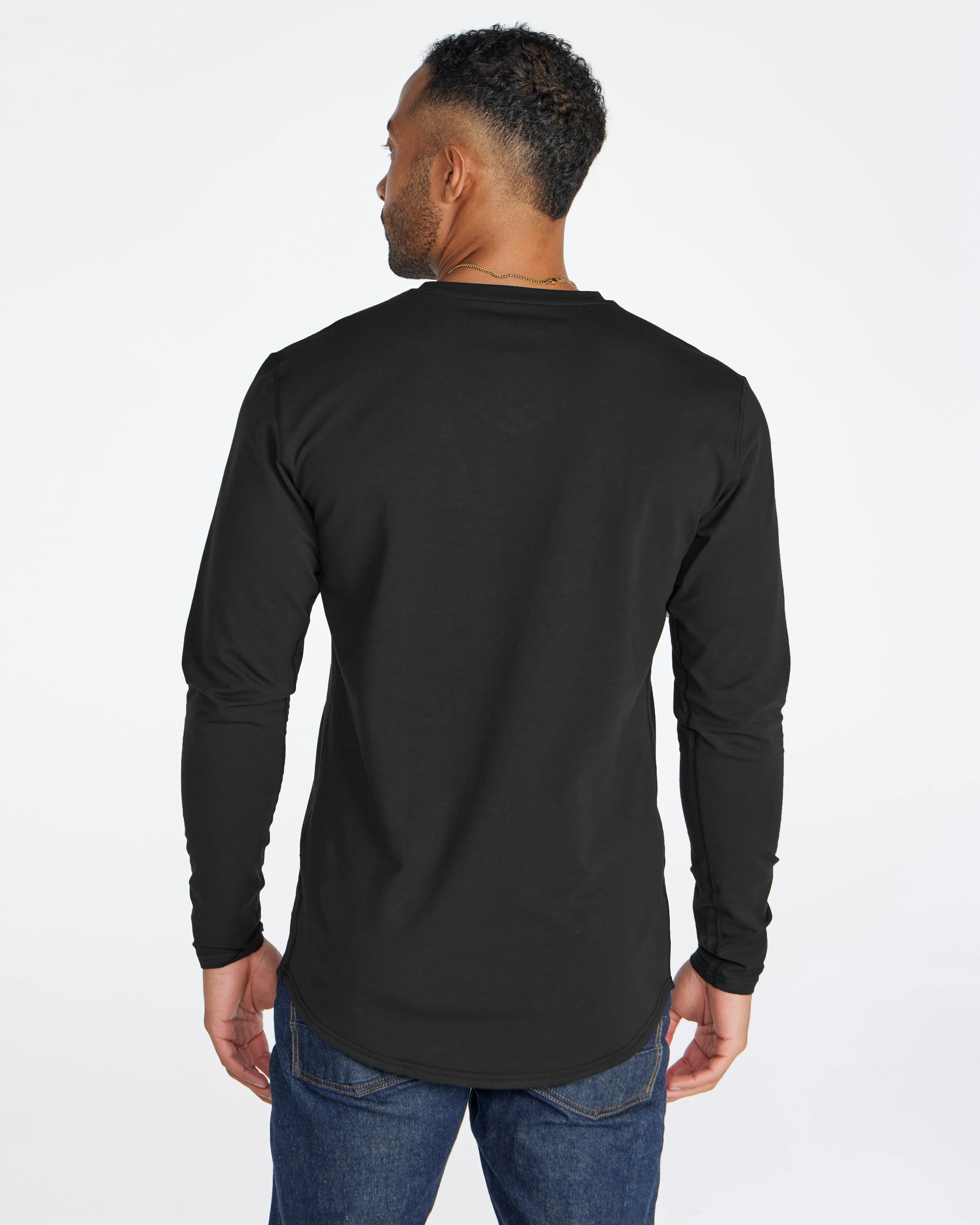 V-Neck Long Sleeve Drop-Cut: LUX