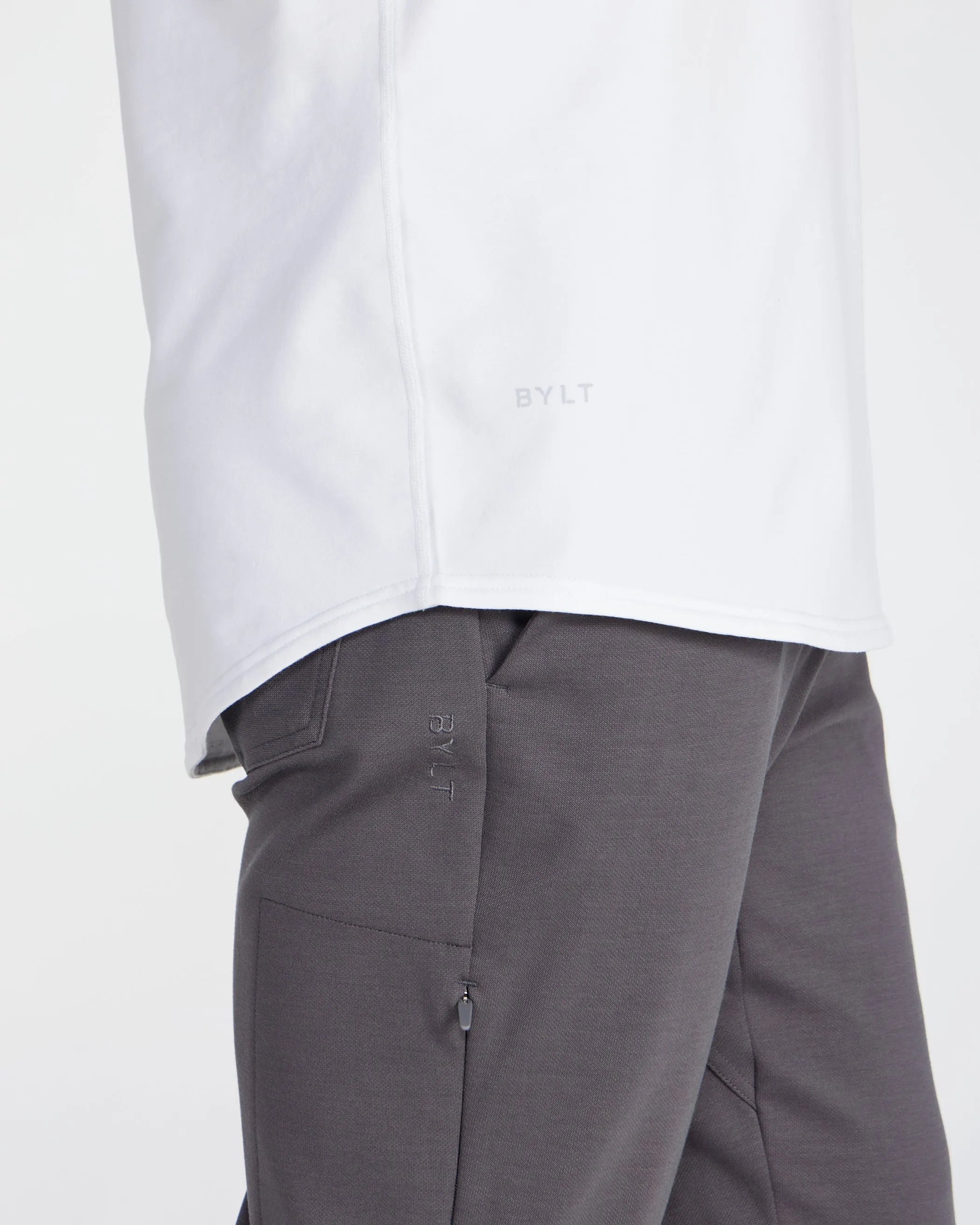 V-Neck Long Sleeve Drop-Cut: LUX
