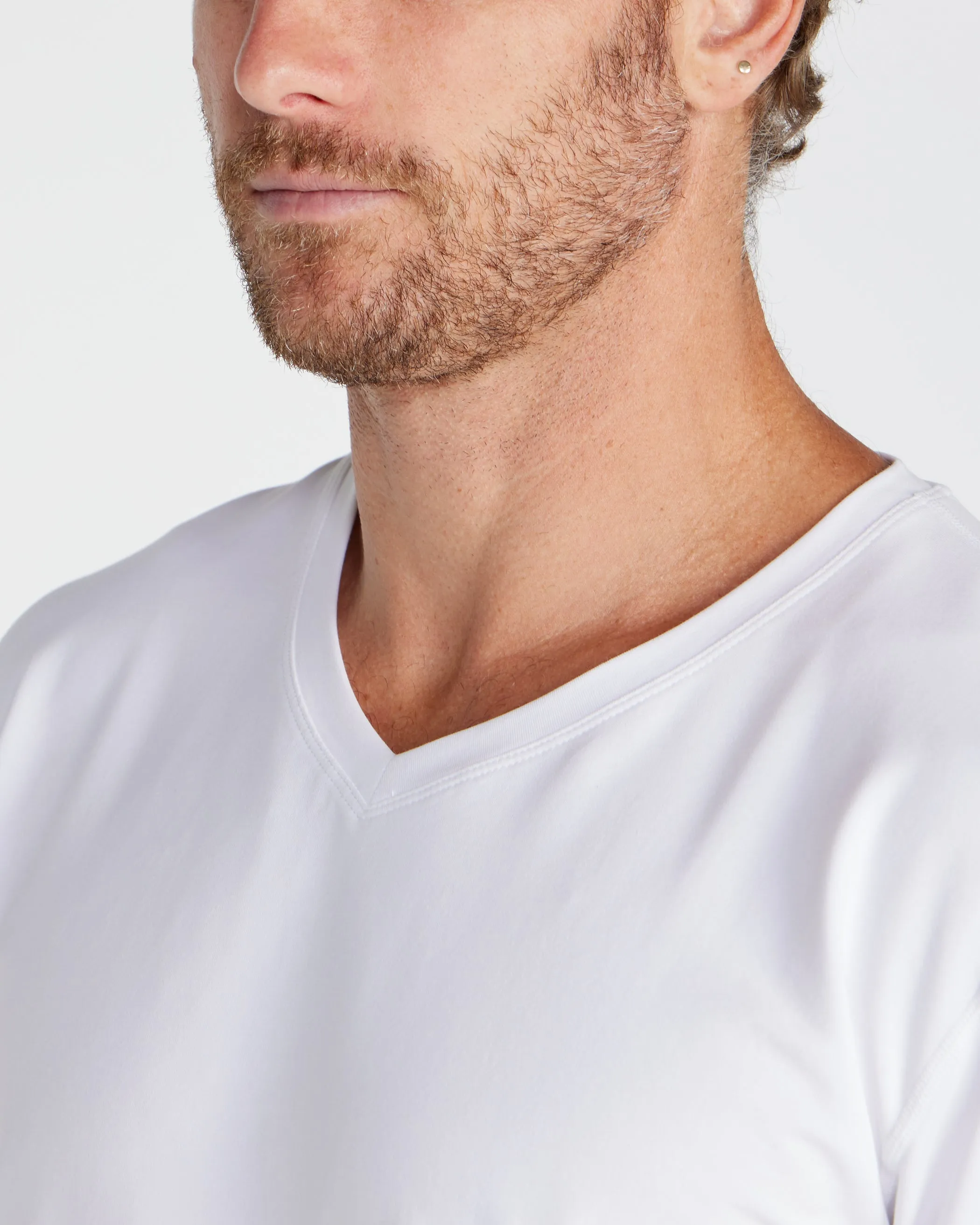 V-Neck Long Sleeve Drop-Cut: LUX