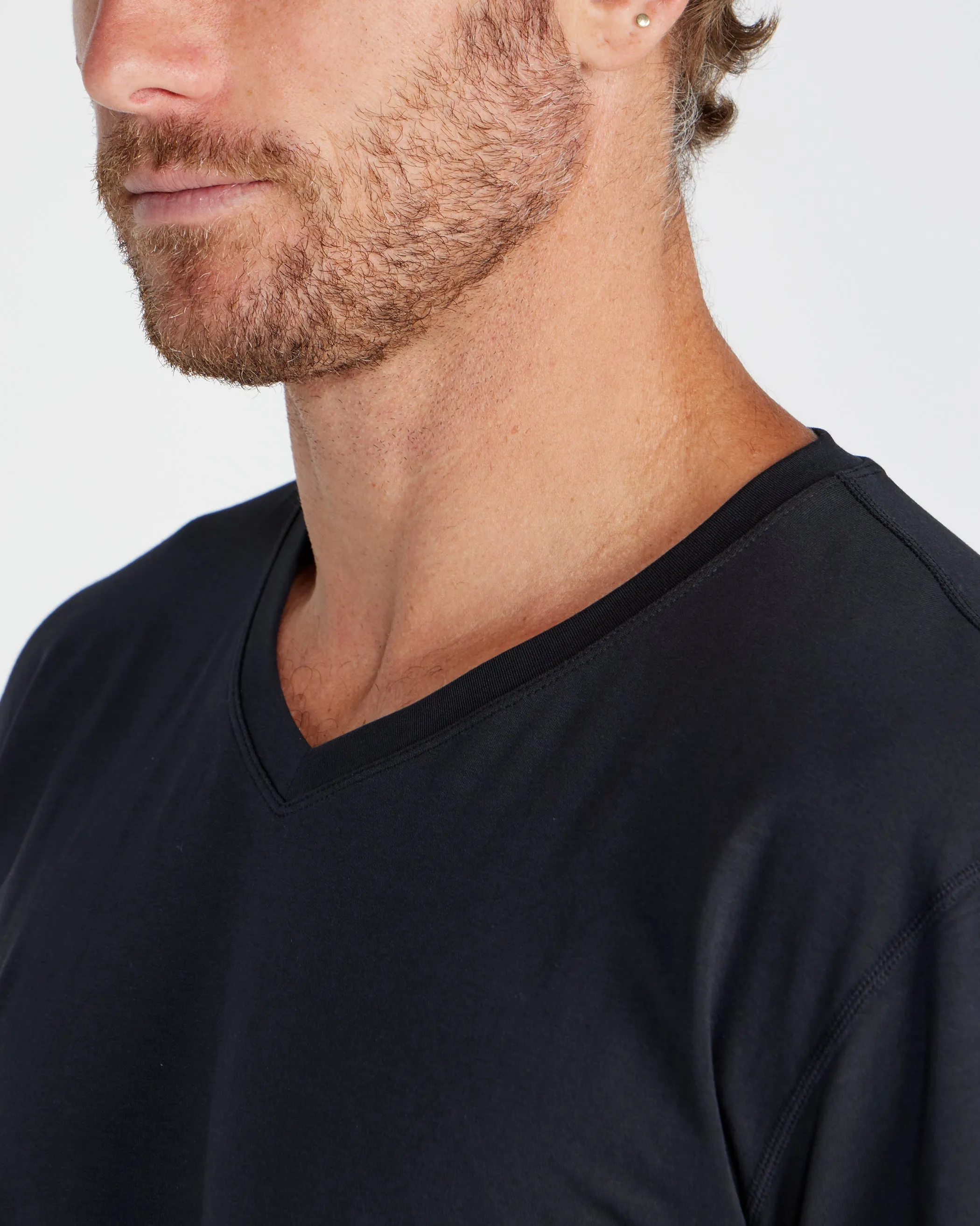 V-Neck Long Sleeve Drop-Cut: LUX